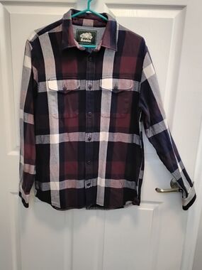 Roots Canada‎ Est. 1973 Men's (unisex) Plaid Flannel Shirt Size SM